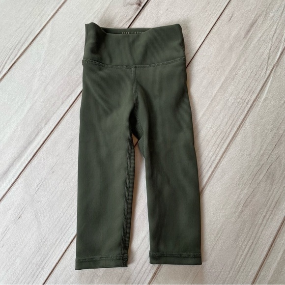 Little Bipsy Other - Little Bipsy Ribbed Athletic Leggings Baby Girl 0-3 Months Forest Green Boho